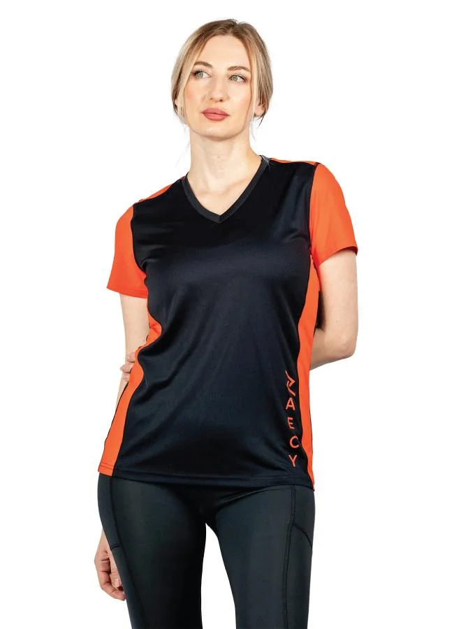 زيسي تيشيرت نسائي بياقة على شكل حرف